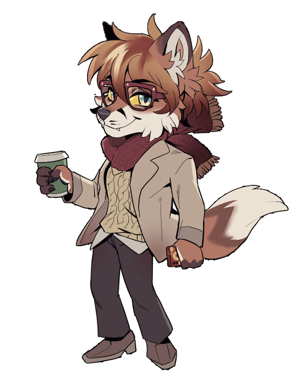 Coffee Fox Sticker