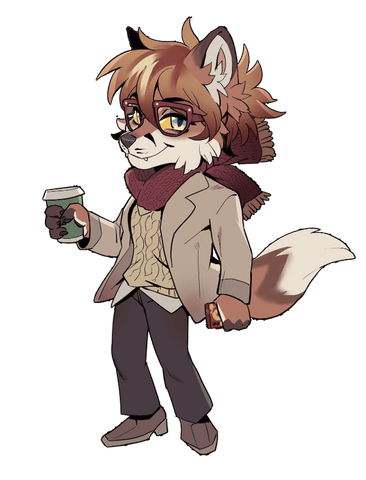 Coffee Fox Sticker