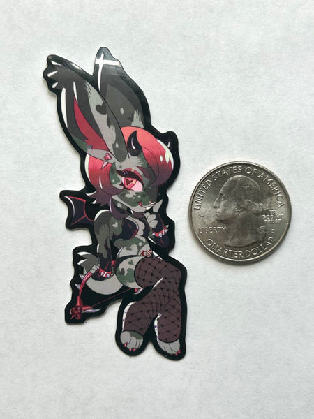Demon Cupid Rabbit Sticker