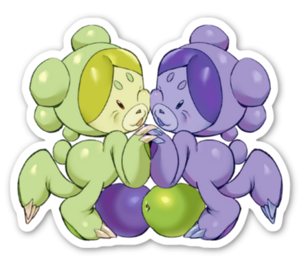 Fruity Bears Twin Grapes Sticker