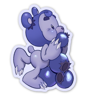 Fruity Bears Blueberry Sticker