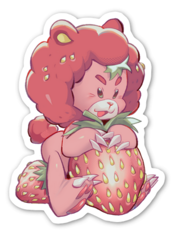 Fruity Bears Strawberry Sticker